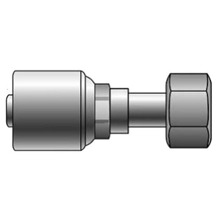 Gates Hydraulic Hose Fitting; 1/2 in. Hose ID; 2.62 in. Length G25230-0808X